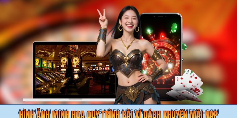 Hình ảnh minh họa quy trình bài xì dách khuyến mãi nạp đầu